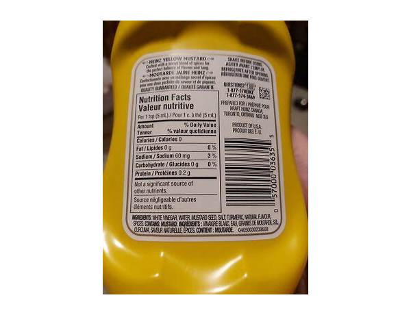 Piggly wiggly yellow mustard food facts