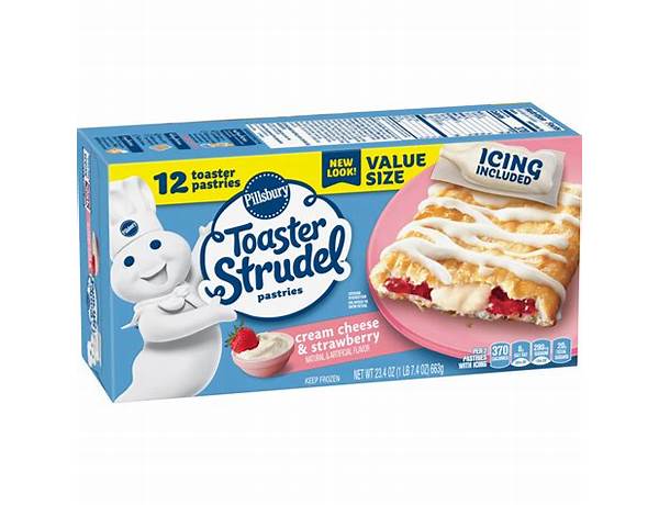 Pillsbury cream cheese and strawberry toaster strudel pastries 12 count ingredients
