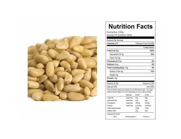 Pine nuts ingredients