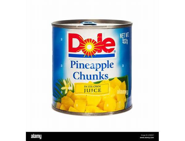 Pineapple chunks in its own juice ingredients