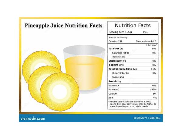 Pineapple juice nutrition facts