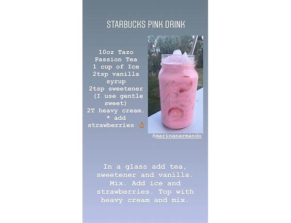 Pink drink food facts