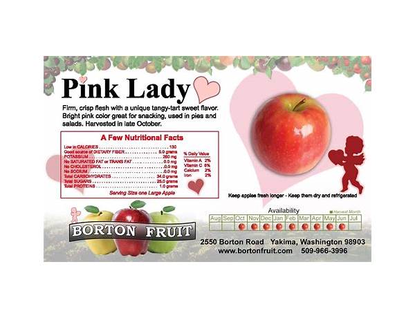 Pink lady apple nutrition facts