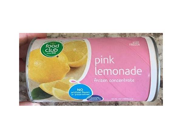 Pink lemonade frozen concentrate food facts