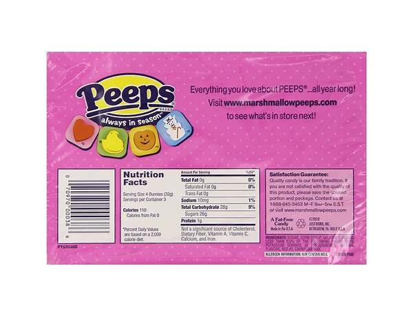 Pink peep chicks nutrition facts