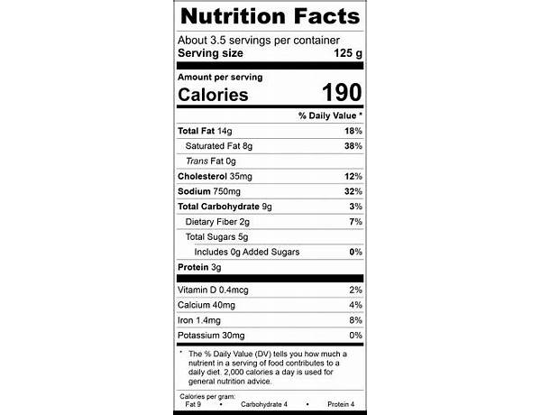 Pink vodka sauce nutrition facts