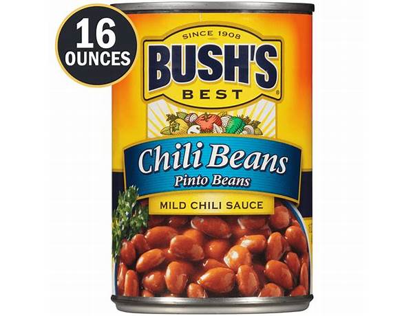 Pinto chili beans in mild chili sauce food facts