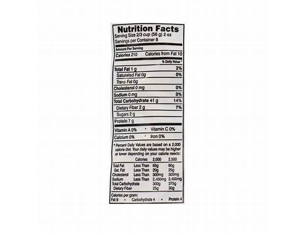 Pipe rigate nutrition facts