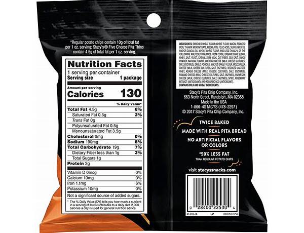 Pita chips nutrition facts