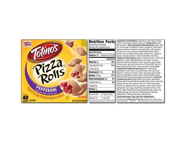 Pizza rolls food facts