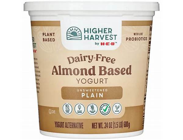 Plain almond based yogurt food facts