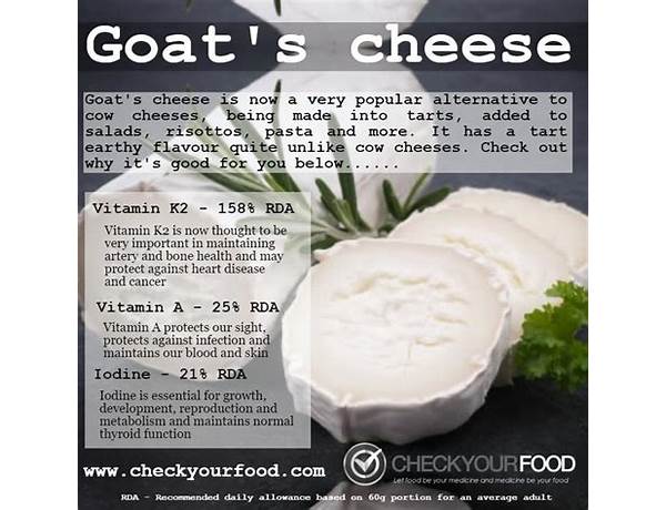 Plain goat cheese food facts