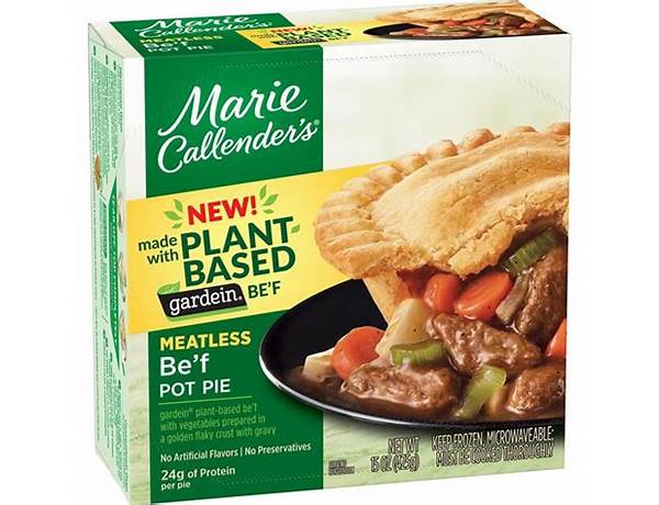 Plant based be'f pot pie food facts