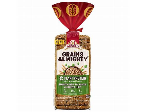 Plant based protein bread food facts