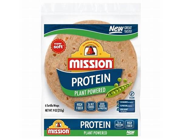 Plant powered protein tortilla wraps, tortilla food facts