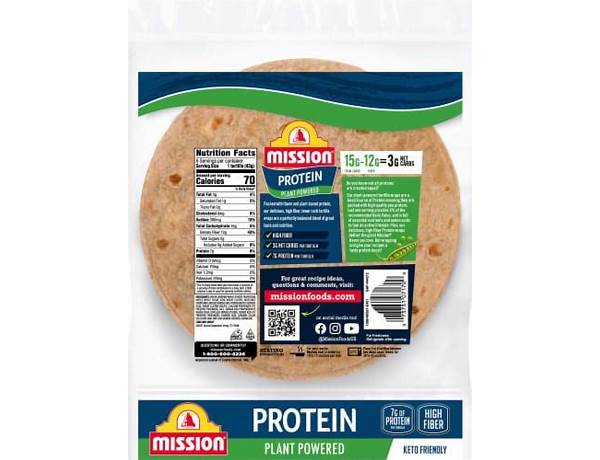 Plant powered protein tortilla wraps, tortilla nutrition facts