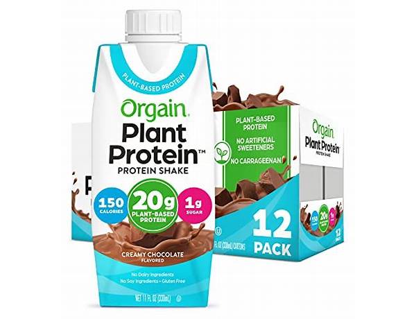 Plant protein shake creamy chocolate food facts