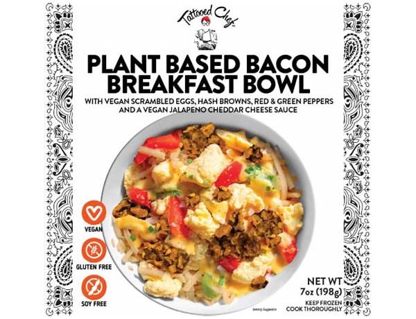 Plant-based bacon breakfast bowl food facts