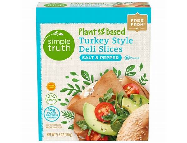 Plant-based deli turkey style food facts
