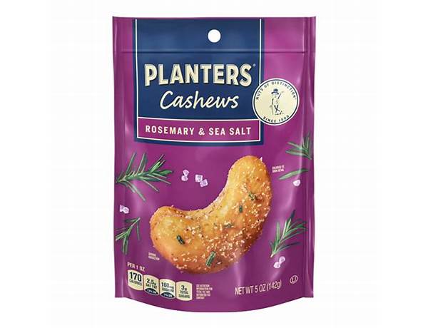 Planters cashews rosemary and sea salt food facts