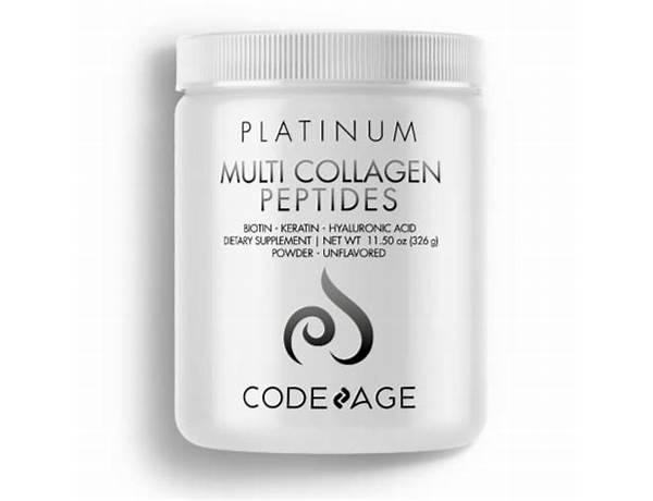 Platinum multi collagen food facts