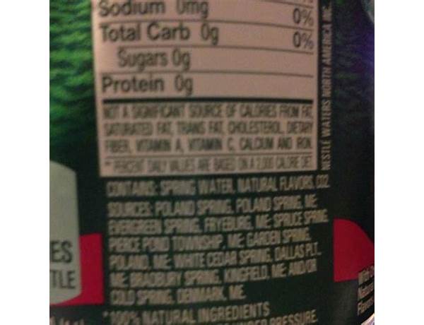 Poland spring water food facts