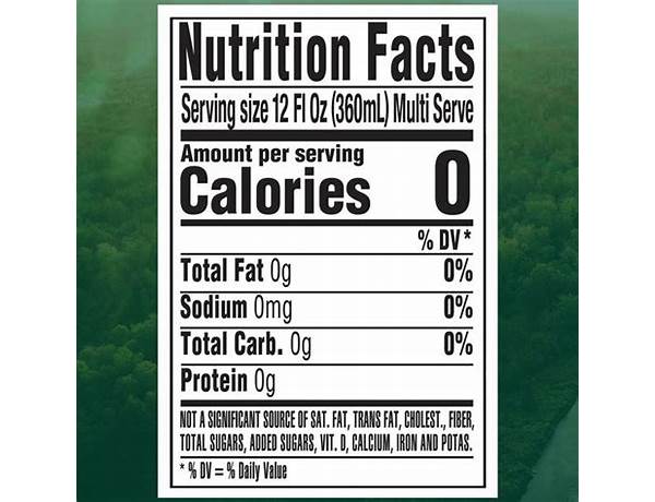 Poland spring water nutrition facts