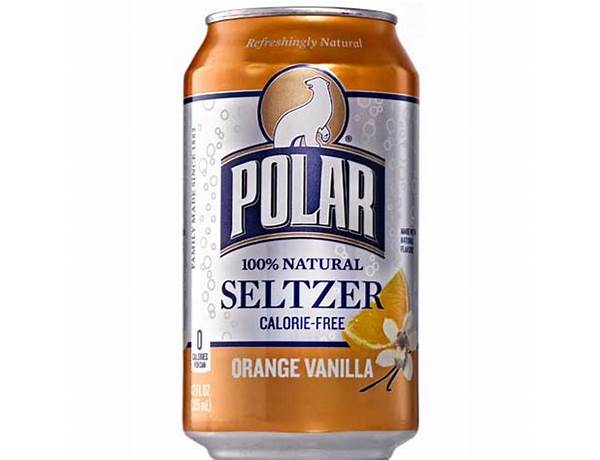 Polar orange vanilla seltzer food facts