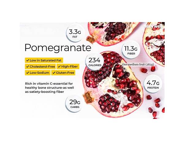 Pomegrante juice food facts