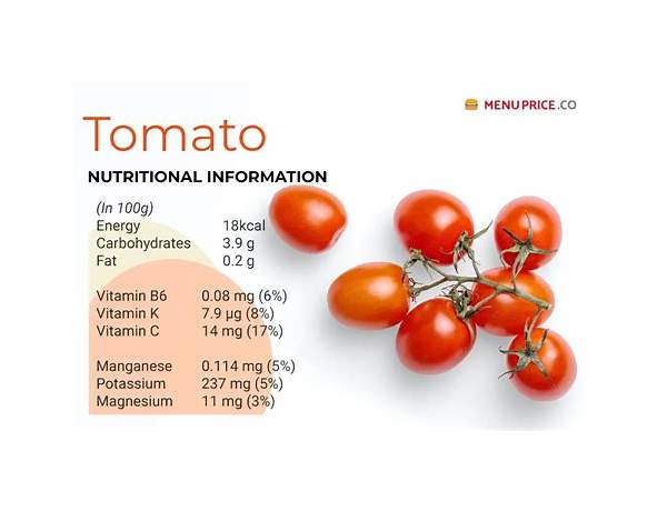 Pomodolci tomatoes nutrition facts