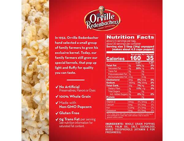 Pop time kettle corn nutrition facts