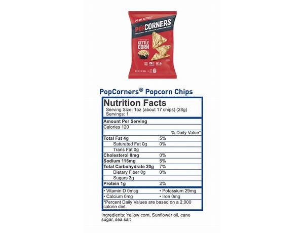 Popcorn chips food facts