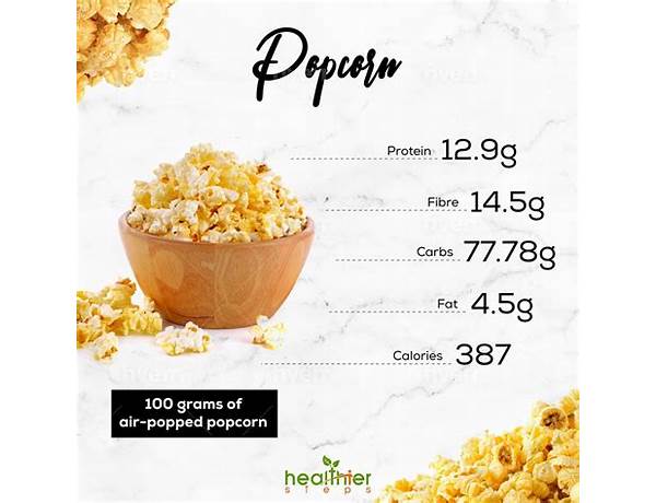 Popcorn with organic coconut oil food facts