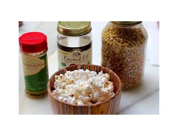 Popcorn with organic coconut oil ingredients