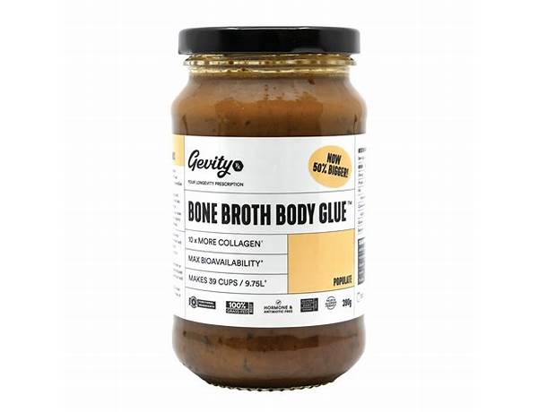 Populate bone broth concentrate food facts