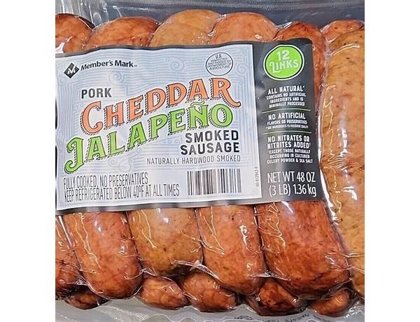 Pork cheddar jalapeño smoked sausage food facts