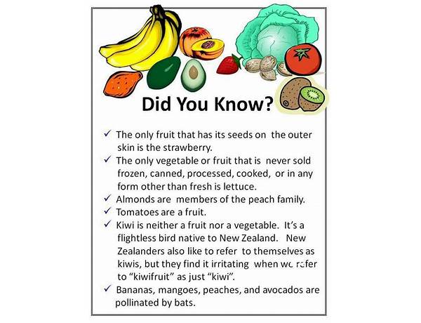 Possible food facts