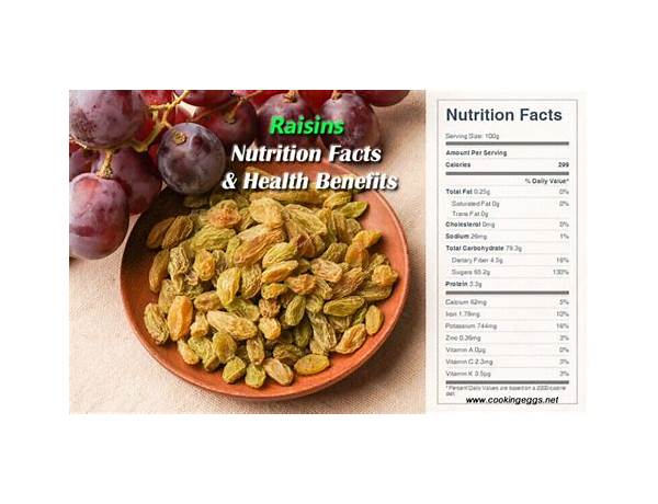 Post raisins food facts