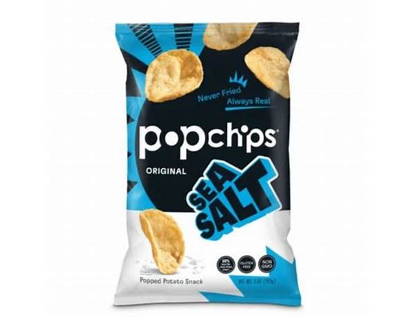 Potato popped chips sea salt food facts