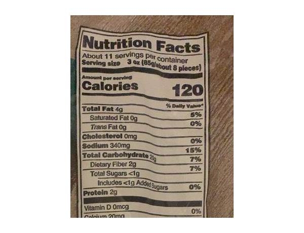 Potato wedges nutrition facts