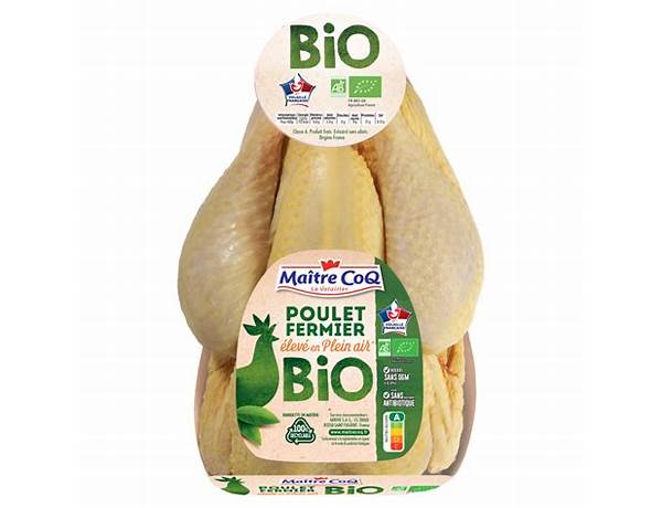 Poulet fermier bio ingredients