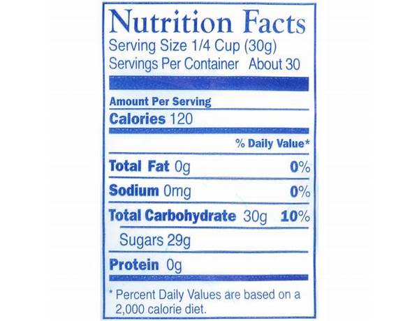 Powdered sugar nutrition facts