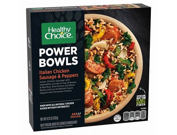 Power bowls italian chicken sausage & peppers food facts