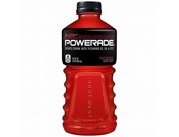 Powerade sports drink fruit punch food facts