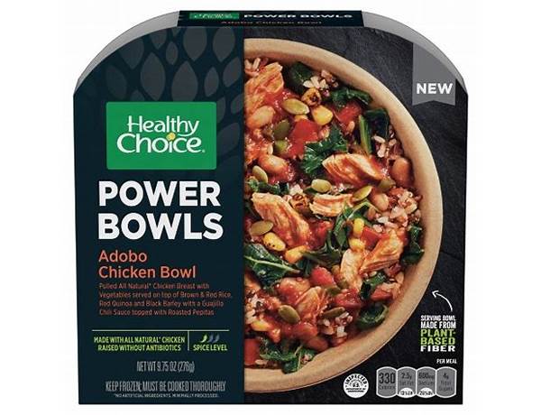 Powerbowl frozen adobo chicken food facts