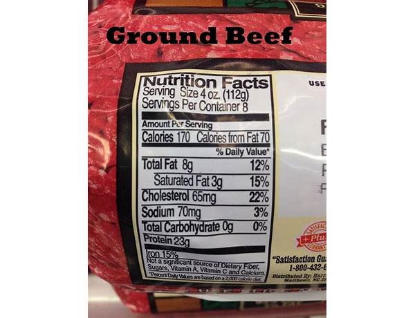 Pre, just the good, ground beef food facts