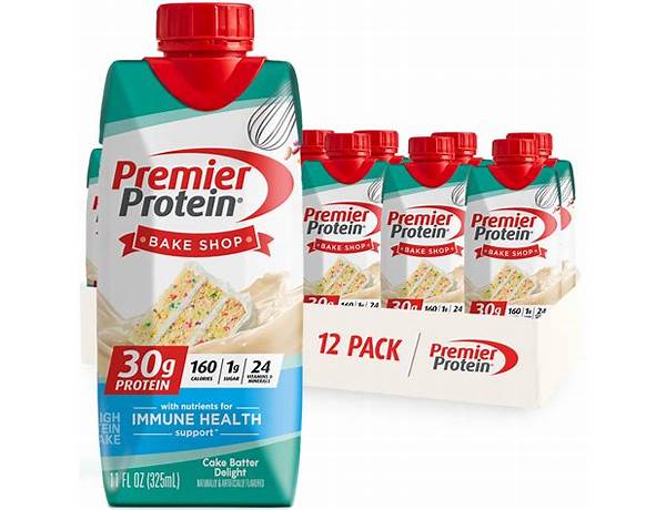 Premier protein cake batter delight food facts