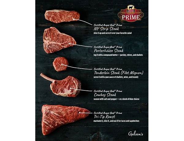 Premium angus beef center cut filet mignon steak food facts