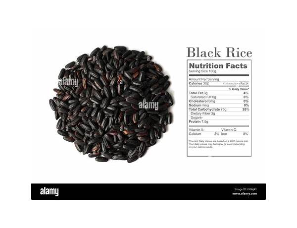 Premium black rice nutrition facts