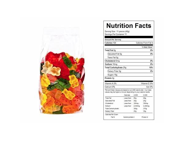 Premium candy treats gummy bears food facts